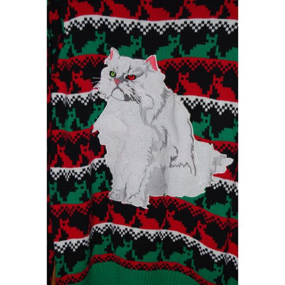 GRUMPY CAT UGLY CHRISTMAS SWEATER SIZE MEDIUM - Picture 4 of 4